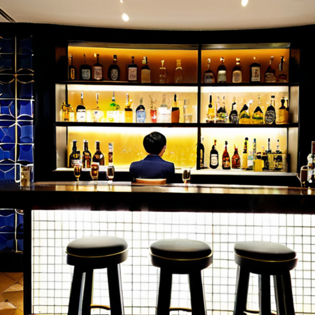 전통주 브랜드의 해외 진출 성공 사례 - Modern Sool Bar in Lisbon**
"A stylish, modern bar in Lisbon, Portugal, featuring a variety of Kore...