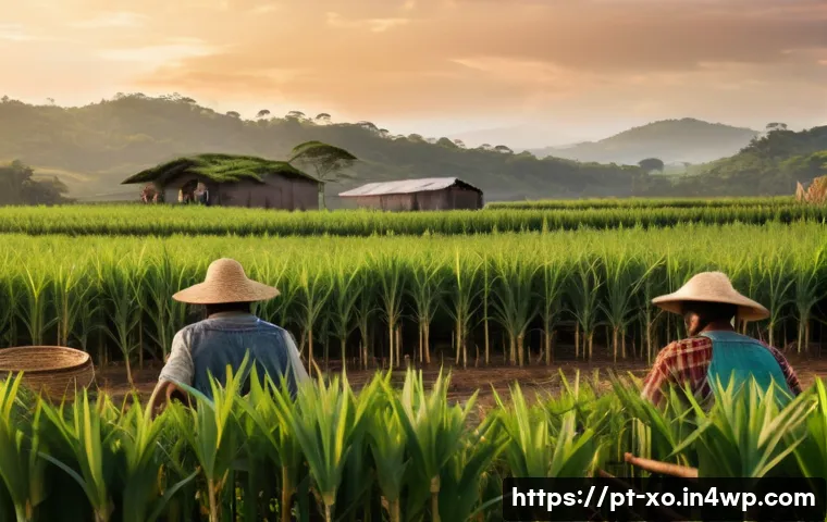 전통주 브랜드의 가격 변동 인사이트 - A rustic artisanal distillery scene set in the Brazilian countryside during harvest season, featurin...
